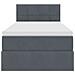 Letto con Contenitore Grigio scuro 90 x 190 cm Velluto - Foto miniatura 7