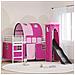 Struttura del letto loft per bambini Bianco e Rosa Metallo - Foto miniatura 2