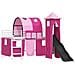 Struttura del letto loft per bambini Bianco e Rosa Metallo - Foto miniatura 4