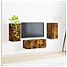 Set mobile TV 6 pcs Rovere fumé Legno multistrato - Foto miniatura 4