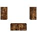 Set mobile TV 6 pcs Rovere fumé Legno multistrato - Foto miniatura 7