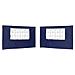 Parete per tenda da festa 2 pcs 400 x 195 cm Blu PE e Acciaio - Foto miniatura 1