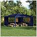 Parete per tenda da festa 2 pcs 400 x 195 cm Blu PE e Acciaio - Foto miniatura 2