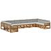 Set divani con cuscino 10 pcs Legno di Acacia Massello - Foto miniatura 1