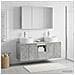 Set di Armadi da Bagno 4 pcs Grigio Cemento - Foto miniatura 4