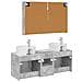 Set di Armadi da Bagno 4 pcs Grigio Cemento - Foto miniatura 8