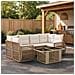 Set Divano da Giardino 7 pz Beige e Bianco Crema polyrattan - Foto miniatura 5