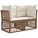 Set Divano da Giardino 7 pz Beige e Bianco Crema polyrattan - Foto miniatura 6
