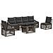 Set Divano da Giardino 7 pz Grigio e Grigio Scuro polyrattan - Foto miniatura 1