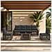 Set Divano da Giardino 7 pz Grigio e Grigio Scuro polyrattan - Foto miniatura 10