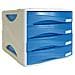 pz. 1 Cassettiera Smile Blu Trasluc. 22.5x40x31cm TR15P4PBL - Foto miniatura 1