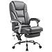 Sedia da ufficio massaggiante PACIFIC, poltrona relax con poggiapiedi estraibile, altezza regolabile, in similpelle, ergonomica, girevole, con ruote, capacità di carico massimo 150 kg grigio - Foto miniatura 1