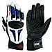 Guanto Sportivo Moto Touring Pelle Enduro Motard Motociclismo Bianco / blu S - Foto miniatura 1