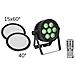 Set Led Ip Par 7x9w Scl Spot + 2x Diffuser Cover (15x60 And 40)  - Foto miniatura 1