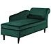 Chaise Longue In Velluto Verde Smeraldo Destra Luiro - Foto miniatura 8