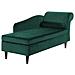 Chaise Longue In Velluto Verde Smeraldo Destra Luiro - Foto miniatura 9