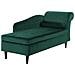 Chaise Longue In Velluto Verde Smeraldo Destra Luiro - Foto miniatura 18