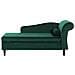 Chaise Longue In Velluto Verde Smeraldo Destra Luiro - Foto miniatura 13