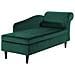 Chaise Longue In Velluto Verde Smeraldo Destra Luiro - Foto miniatura 4