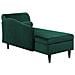 Chaise Longue In Velluto Verde Smeraldo Destra Luiro - Foto miniatura 14