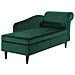 Chaise Longue In Velluto Verde Smeraldo Destra Luiro - Foto miniatura 5