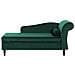 Chaise Longue In Velluto Verde Smeraldo Destra Luiro - Foto miniatura 1