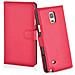 Custodia Compatibile Con Samsung Galaxy Note 4 In Rosso Carminio - Coperchio Protettiva Con Chiusura Magnetica, Funzione Stand E Tasca Per Le Carte - Foto miniatura 2