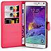 Custodia Compatibile Con Samsung Galaxy Note 4 In Rosso Carminio - Coperchio Protettiva Con Chiusura Magnetica, Funzione Stand E Tasca Per Le Carte - Foto miniatura 7