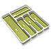 Premium Anti-slip Morbida Base Cassetto Delle Posate Organizzatore Vassoio Bianco Verde - Foto miniatura 1