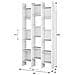 Libreria A Scaffali Quadrati, Colore Bianco Artik, Misure 96 X 192 X 29 Cm - Foto miniatura 6