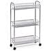 Organizer Mobile Multifunzionale Per Cucina O Bagno, 3 Ripiani In Rete, 4 Ruote, Materiale Metallico, Marca - Foto miniatura 1