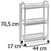 Organizer Mobile Multifunzionale Per Cucina O Bagno, 3 Ripiani In Rete, 4 Ruote, Materiale Metallico, Marca - Foto miniatura 3