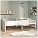 Divano Letto A 3 Posti Bianco Legno Massello Di Pino 90x200cm - Foto miniatura 6