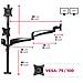 Dm453vx1 Supporto Verticale Da Scrivania Per 4 Monitor 13” - 22” Staffa Supporto Monitor / Schermo Con Morsetto Tavolo Vesa Max 100 X 100mm Struttura In Lega Di Aluminio Portata 8kg Per Braccio - Foto miniatura 3