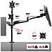 Dm453vx1 Supporto Verticale Da Scrivania Per 4 Monitor 13” - 22” Staffa Supporto Monitor / Schermo Con Morsetto Tavolo Vesa Max 100 X 100mm Struttura In Lega Di Aluminio Portata 8kg Per Braccio - Foto miniatura 4