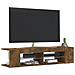 Mobile Porta TV con Luci LED Rovere Fumo 135x39x30 cm - Foto miniatura 7
