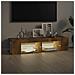 Mobile Porta TV con Luci LED Rovere Fumo 135x39x30 cm - Foto miniatura 9