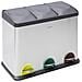 Step Bin Cr705-45 L Pattumiera Per Raccolta Differenziata A Pedale In Acciaio Inox, 3 Secchi Interni, 3 X 15 L (45 L) - Foto miniatura 1