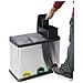 Step Bin Cr705-45 L Pattumiera Per Raccolta Differenziata A Pedale In Acciaio Inox, 3 Secchi Interni, 3 X 15 L (45 L) - Foto miniatura 3