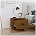 Comodini 2 Pz Miele 40x34x35 Cm In Legno Massello Di Pino - Foto miniatura 3