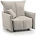 Divano Letto Almerinda, Divano Singolo, 100% Made In Italy, Poltrona Soggiorno Con Apertura A Carrello, In Tessuto Imbottito, Con Braccioli Standard, Cm 110x90h85, Beige - Foto miniatura 2