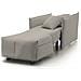 Divano Letto Almerinda, Divano Singolo, 100% Made In Italy, Poltrona Soggiorno Con Apertura A Carrello, In Tessuto Imbottito, Con Braccioli Standard, Cm 110x90h85, Beige - Foto miniatura 3
