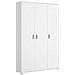 Armadio Multiuso Sillano, Mobile Multifunzione Portascope, Guardaroba A 3 Ante, 116x35h190 Cm, Bianco - Foto miniatura 2