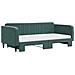 Divano Letto Estraibile Materassi Verde Scuro 100x200 Velluto - Foto miniatura 5