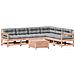 Set Divani Giardino 7 Pz Con Cuscini Legno Massello Di Douglas - Foto miniatura 2