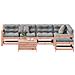 Set Divani Giardino 7 Pz Con Cuscini Legno Massello Di Douglas - Foto miniatura 1