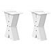 Gambe Tavolino Da Caffè A X 2 Pz Bianco 30x(30-31)cm In Acciaio - Foto miniatura 1