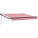 Ombrello Retrattile Automatico Strisce Rosse e Bianche 300x250 cm - Foto miniatura 1