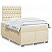 Giroletto a Molle con Materasso Crema 120x190 cm in Tessuto - Foto miniatura 2