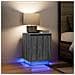 Comodini con Luci a LED 2 pz Grigio Sonoma 38x34x50 cm - Foto miniatura 2